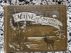 SCENIC GEMS OF MAINE 1898 Antique Black & White Photographs Portland Casco Bay - Picture 1 of 9