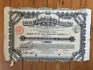 CREDIT FONCIER DE l'URUGUAY (Z2) - Picture 1 of 1