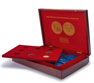 LEUCHTTURM Münzkassette Uno f. 8 x 100 Euro Meisterwerke d. dt. Literatur 367366