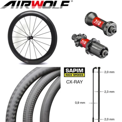 Carbon Laufradsatz Rennrad Fahrrad Laufräder Felgenbremse DT240S Hub Sapim Spoke - Bild 1 von 4