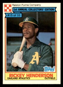 1984 Topps Ralston Purina #15 Rickey Henderson