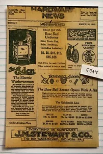 1923 STEWART HARDWARE INDIANA PA. BASEBALL GOODS COLUMBIA BICYCLES +NEW POSTCARD - Picture 1 of 1