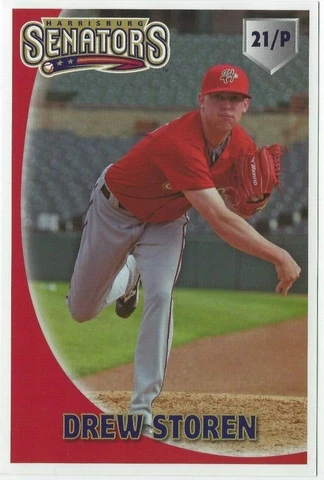 2012 Harrisburg Senators Drew Storen postcard/schedule Cover