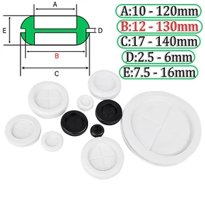 Double Side Blanking Grommets Rubber Closed Grommet - Blind Hole White Black - Picture 1 of 49