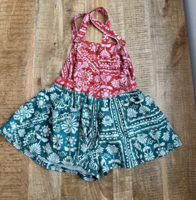 Pantalones cortos Free People We The Free verde rojo Palm Bay mameluco floral XS Foto 1 de 4