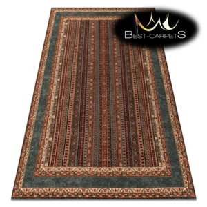 oriental NATURAL WOOL Rugs "KASHQAI" oriental CLARET RED exclusive best carpets - Picture 1 of 6