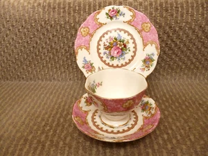 2 X ROYAL ALBERT LADY CARLYLE  PATTERN TEA TRIOS - Picture 1 of 5