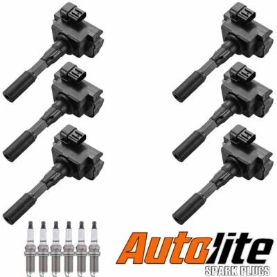 6 个点火线圈和 6 个 Autolite 火花塞适合 1991 - 1995 年讴歌 NSX 3.0L V6 UF90 — 第 1/3 张图片