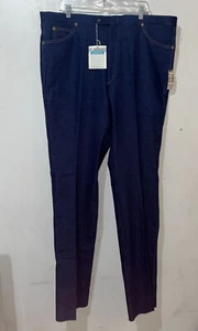 Vtg Jaymar Ruby SecuroSlax Jeans Men 42 37 UNF Hem Blue Denim Grip Waist NEW - Picture 1 of 9