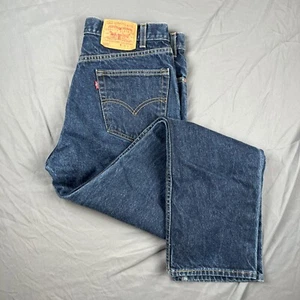 Vintage Levis 505 Dark Wash Jeans Size W 36 L 32 Made in USA - Picture 1 of 18