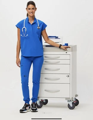 Figs Rafaela Oversized Scrub Top XS - Royal Blue Technical Collection - Image 1 of 4