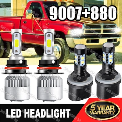Faros LED altos/bajos y antiniebla para Dodge RAM 1500 2500 3500 1994-2001 Foto 1 de 4