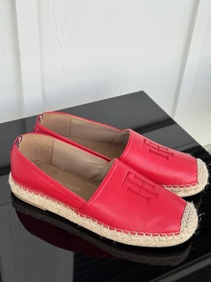 Tommy Hilfiger женщин красный искусственной кожи Espadrille кроссовок США 8,5 логотип новый - Изображение 1 из 4