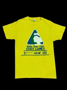 Vintage 80s Indianapolis White River Park State Games Shirt - Size Large (READ) - Picture 1 of 4