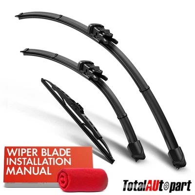 3 peças lâminas de limpador de para-brisa 26" & 17" & 12" para Cadillac SRX 2010-2016 TLP gancho - Imagem 1 de 4