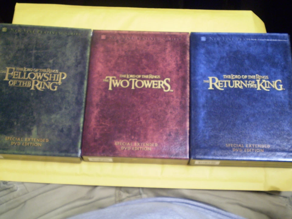 (3) The Lord of the Rings DVD Lot: All 4-Disc Extended Editions w/Slipcovers Foto 1 de 1