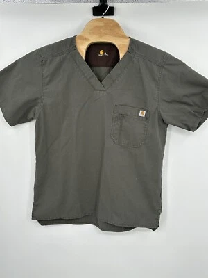 Conjunto de Blusa Médica Estampada para Mujer Carhartt Talla Mediana Gris Cuello en V Elástica Foto 1 de 4