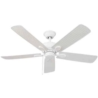 Hampton Bay Staysail 52 in. Indoor/Outdoor Matte White Fan w/Reversible Motor - Image 1 of 4