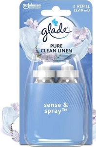 Glade Sense & Spray Air Freshener Refill Clean Linen 2 x10ml Odour Eliminator UK - Picture 1 of 5