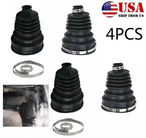 Universal CV Joint Boot Kit Drive Shaft Clamp Steering Machine Dust Rubber Cover - Picture 1 of 13