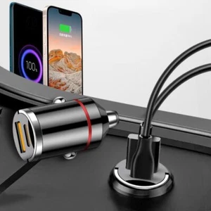 Super Charge Ultra-Fast Car USB Charger USB-A/USB-C Lighter Adapter Car Use - Picture 1 of 14