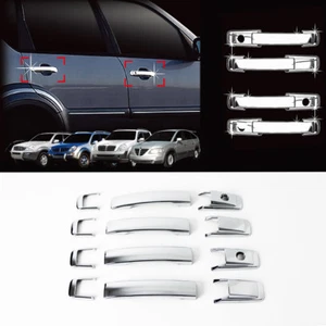 Chrome Door Handle Catch Trim Cover For 2001 2008 Ssangyong Rexton Rodius - Picture 1 of 8