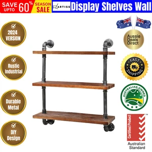 Artiss Display Shelves Wall Industrial DIY Brackets Bookshelf Pipe Shelf Rustic - Picture 1 of 8