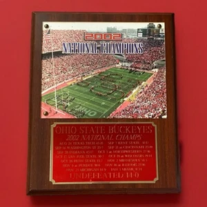Ohio State Buckeyes 2002 National Champions Commemorative Wall Plaque 12"x15" - Picture 1 of 1