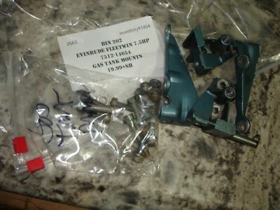 Evinrude fleetwin 7.5hp gas tank mounts   7512-14654    boat motor part bin 202  - Image 1 of 3
