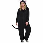 Amscan Zipster Back Cat Jumpsuit Adult Womens Plus Size Halloween Costume 848696