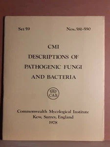 CMI descriptions of pathogenic fungi and bacteria - set 59 nos. 581-590 1978 - Picture 1 of 1
