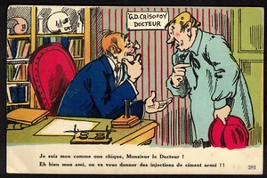 G. D. CRISOFOY DOCTEUR rare humoristique illustration CARTES POSTALES J. NAZAIS - Foto 1 di 2