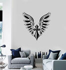  Autocollant mural vinyle autocollant croix et ailes style tatouage décoration romantique (n1283) 