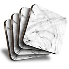 Set of 4 Square Coasters - BW - Abstract Colour Streams  #38399