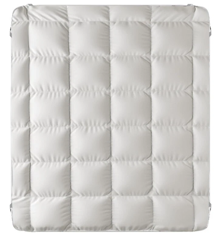 Topper 160x195 cm Italian Bed Linen Gesteppt  Matratzenschoner  Mikrofaser Weiß - Bild 1 von 3