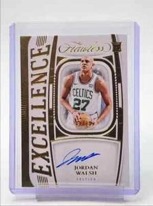 JORDAN WALSH 2023-24 FLAWLESS ROOKIE EXCELLENCE GOLD #ES-JWB RC AUTO 08/10 - Picture 1 of 2