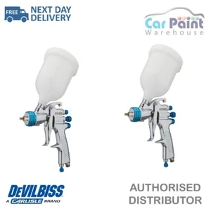2 x Devilbiss SLG-620 Compliant Spray Gun 1.3 & 1.8mm Paint & Primer Gun Gravity - Picture 1 of 4
