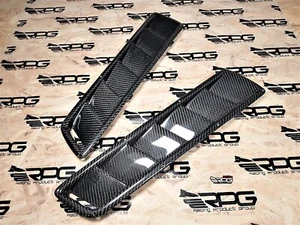 RPG Vacuum Twill Weave Carbon RR-50 Hood Vent Heat Extractor Set - Picture 1 of 4