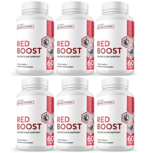 Red Boost - Blood Flow Support Dietary Supplement 60 Capsules (6 Pack) - Picture 1 of 4