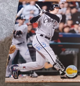 Geoff Blum Chicago White Sox SIGNED 2005 WORLD SERIES PHOTO FILE 8X10 Photo COA - Picture 1 of 1