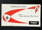 1958 Renault Dauphine Brochure Poster Written in French Standard Colors Vintage