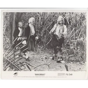Man Friday 1975 B &W Movie Press Photo 8 x 10" Peter O'Toole Richard Roundtree - Picture 1 of 2