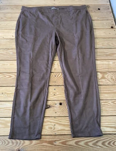 Susan graver NWOT Women’s Faux suede leggings w/ Pockets size 3X Brown CS - Picture 1 of 8
