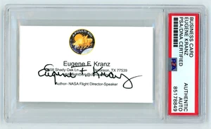 Biglietto da visita firmato EUGENE GENE KRANZ - NASA Apollo 11 & 13 direttore di volo - PSA - Foto 1 di 2