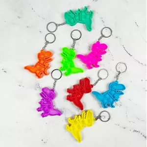 Pop It Dinosaur Keychain Mini Pop It, Fidget Toy Push Pop Keychain - Picture 1 of 9