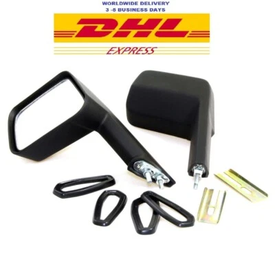 Par de espejos retrovisores negros para Honda Accord SJ-SM 1976-1981 3D hatchback sedán 4P Foto 1 de 4