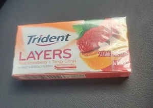 1 Trident Layers Strawberry Citrus Gum Discontinued One New Sealed Pack - Picture 1 of 2