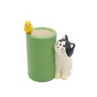 Craft Ornaments Cat Play Mouse Pen Holder Pencil Stand Container  Office