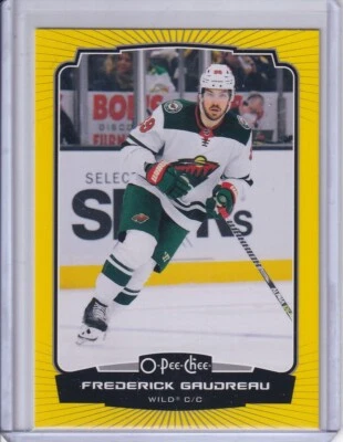 Frederick Gaudreau, Minnesota Wild 2022-23 O-Pee-Chee yellow #219 - Image 1 of 2