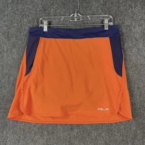 $138 Ralph Lauren RLX Golf Falda Corta Pantalones Cortos Tenis Naranja Azul Elastizado Mujeres S - Imagen 1 de 5